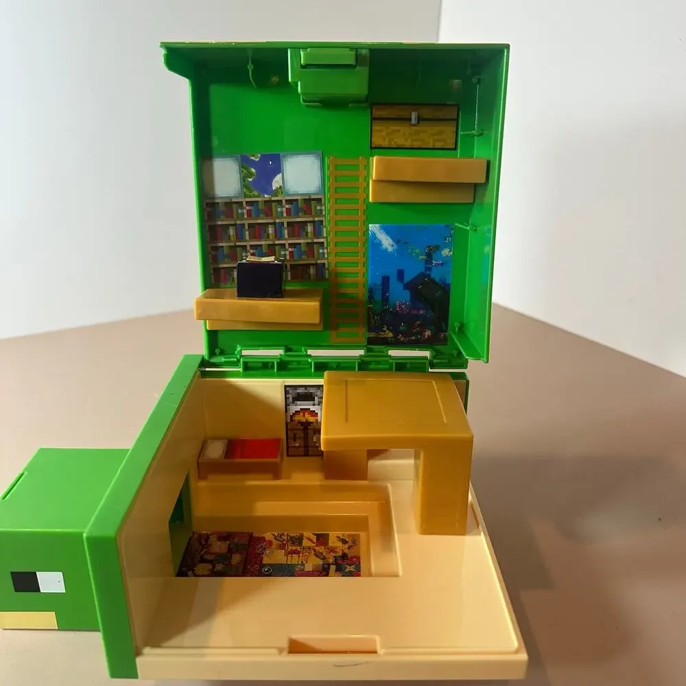 Mattel Minecraft HDW14 Transforming Turtle Hideout Playset Toy Incomplete